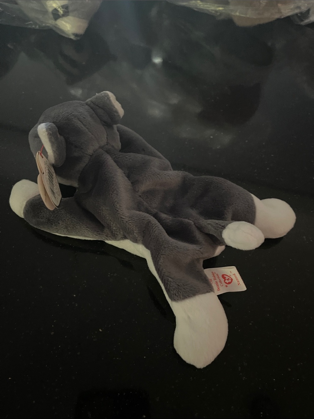Ty Gray and White Plush Husky Small Pet Toy nanook - Picture 2 of 7